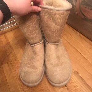 UGG boots cream paisley print boots